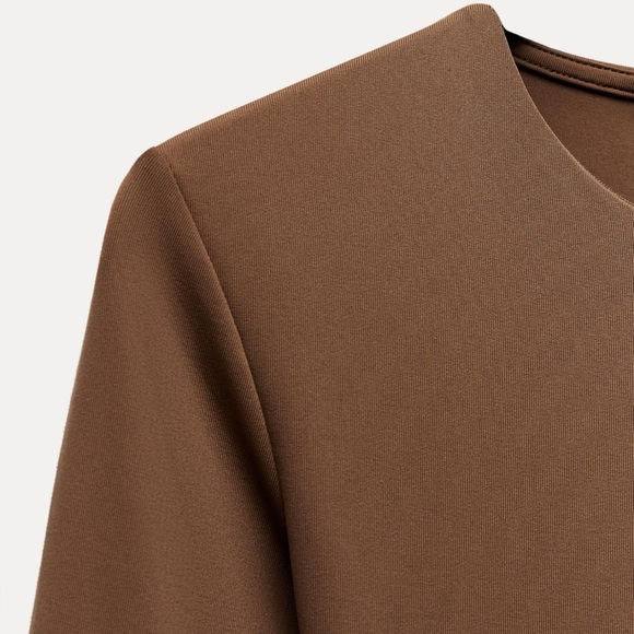 LONG SLEEVE POLYAMIDE BODYSUIT Toffee color in size small 🤎🧡🍁🍂 - Picture 7 of 9